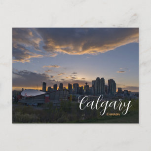 Carte postale du coucher de soleil à Calgary Canad