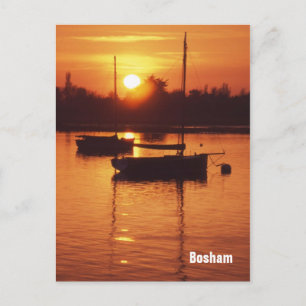 Carte postale du coucher de soleil de Bosham