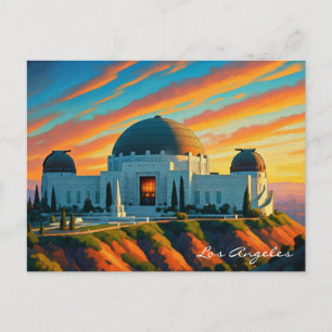 Carte postale du coucher de soleil de l'Observatoi