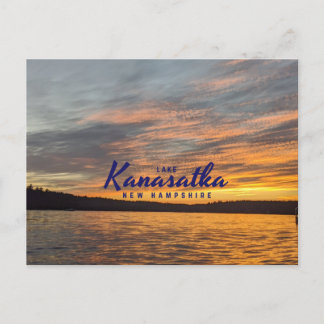 Carte postale du coucher de soleil du lac Kanasatk
