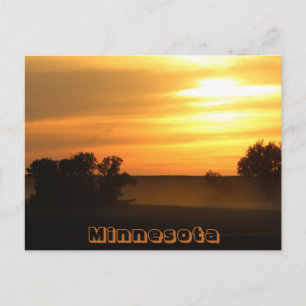 Carte postale du coucher de soleil du Minnesota