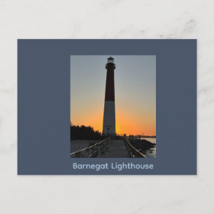 Carte postale du coucher de soleil du phare de Bar