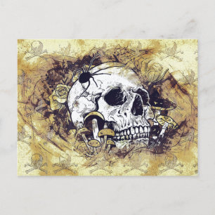 carte postale du crâne de mort