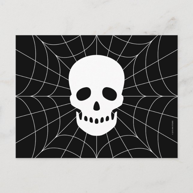 Carte postale du crâne Spiderweb (Devant)