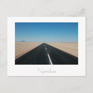 Carte postale du désert de route Afrique Namibie