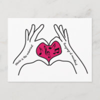 Carte postale du devis de musique