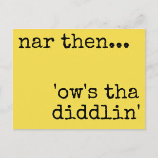 Carte postale du dialecte du Yorkshire