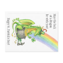 Carte postale du dragon de la Saint-Patrick