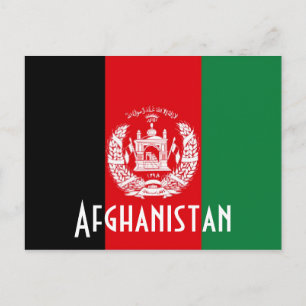 Carte postale du drapeau afghan