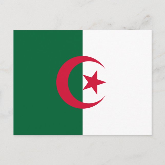 Carte postale du drapeau algérien (Devant)