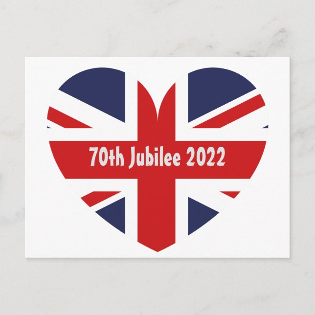 Carte postale du drapeau anglais du 70e jubilé 202 (Devant)
