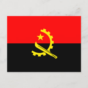 carte postale du drapeau angola