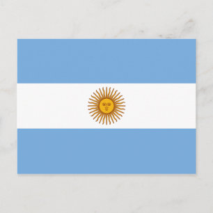 Carte postale du drapeau argentin