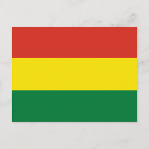 Carte postale du drapeau bolivien