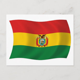 Carte postale du drapeau de Bolivie