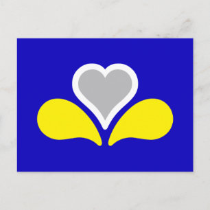 Carte postale du drapeau de Bruxelles, Belgique