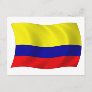 Carte postale du drapeau de Colombie