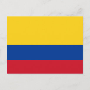 Carte postale du drapeau de Colombie