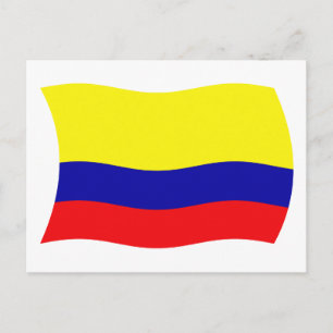 Carte postale du drapeau de Colombie