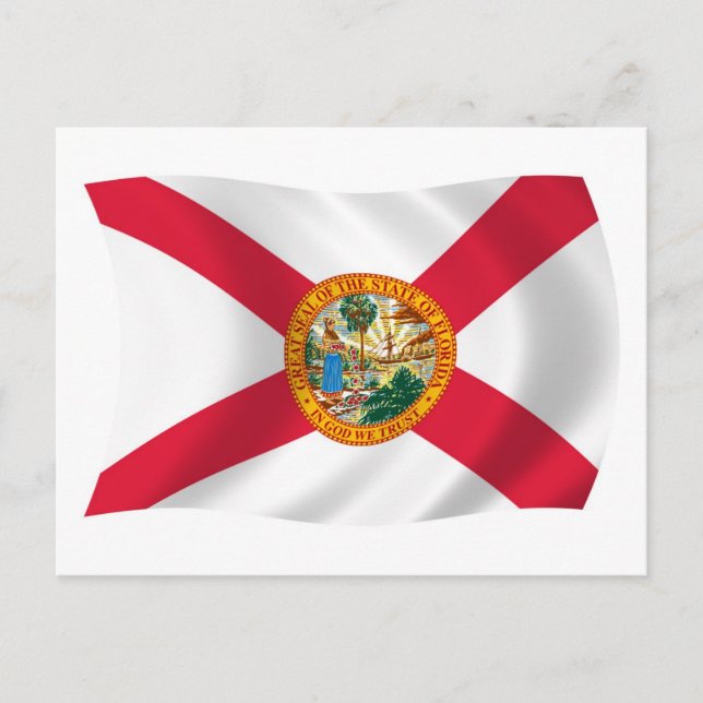 Carte postale du drapeau de Floride (Devant)