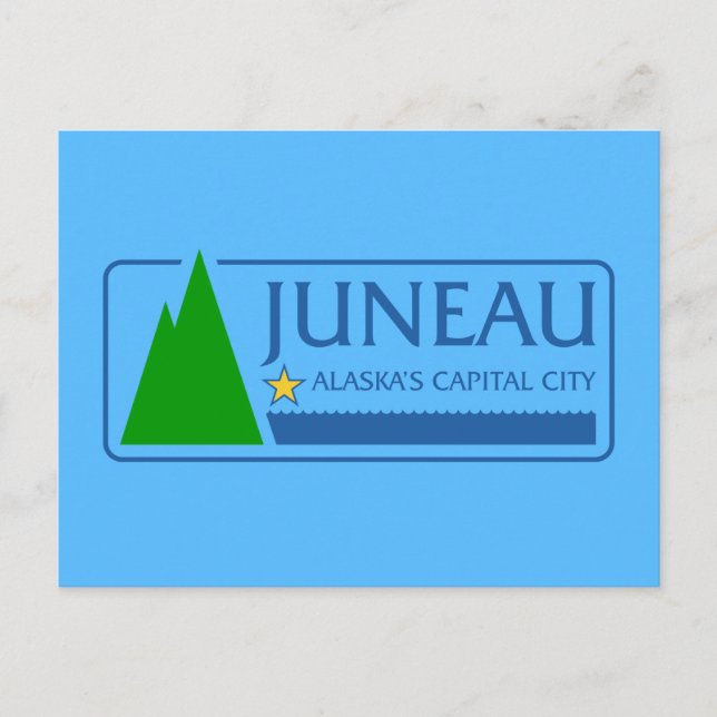 Carte postale du drapeau de Juneau, Alaska (Devant)