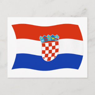 Carte postale du drapeau de la Croatie