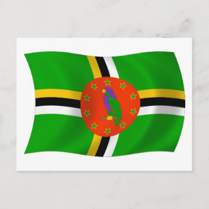 Carte postale du drapeau de la Dominique