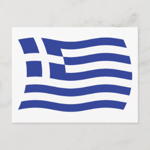 Carte postale du drapeau de la Grèce