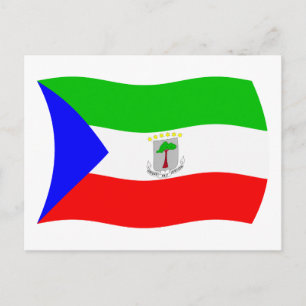 Carte postale du drapeau de la Guinée équatoriale