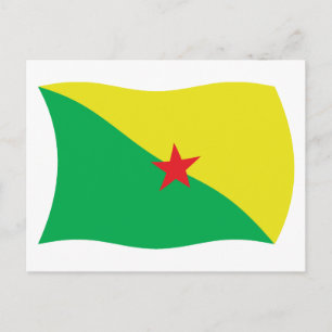 Carte postale du drapeau de la Guyane française
