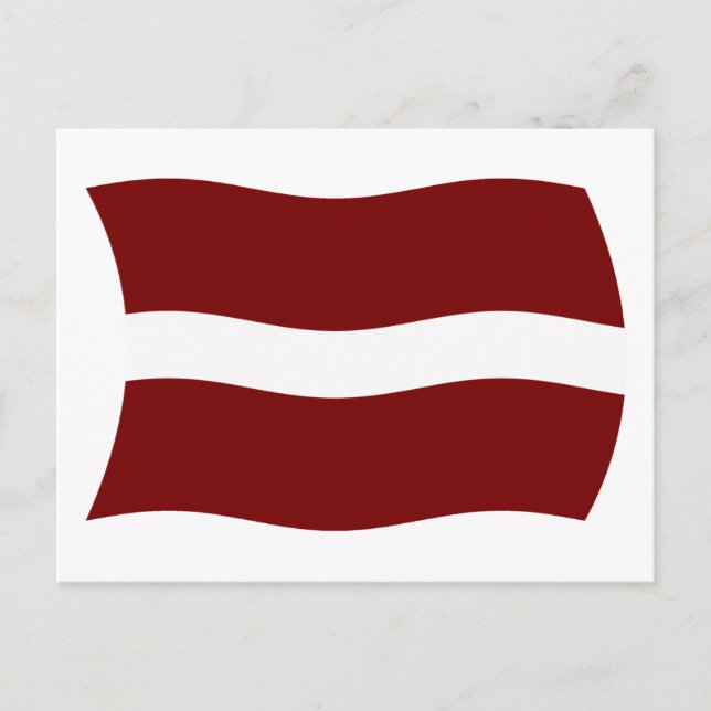 Carte postale du drapeau de la Lettonie (Devant)