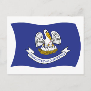 Carte postale du drapeau de la Louisiane