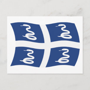 Carte postale du drapeau de la Martinique