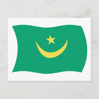 Carte postale du drapeau de la Mauritanie