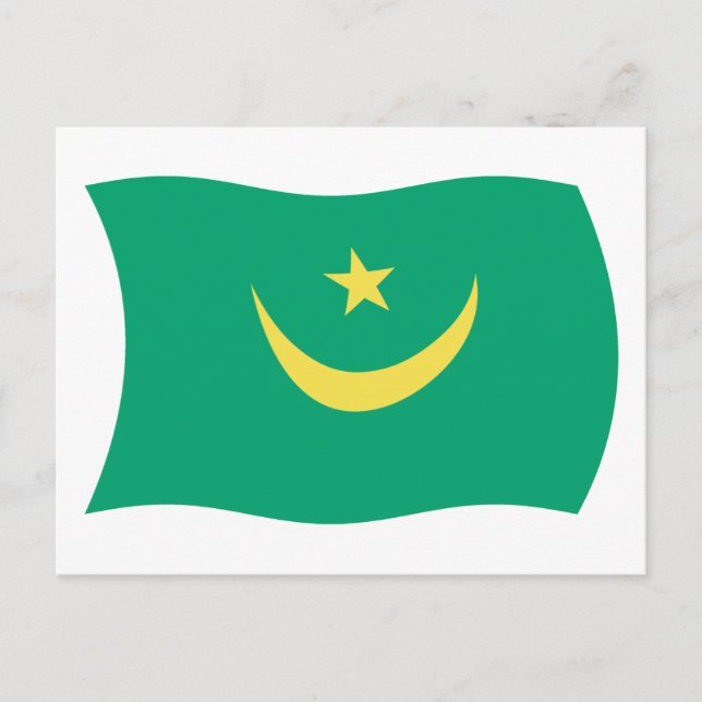 Carte postale du drapeau de la Mauritanie (Devant)
