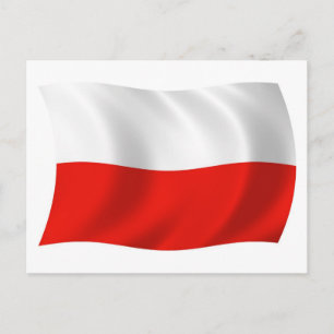 Carte postale du drapeau de la Pologne