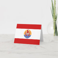 Carte postale du drapeau de la Polynésie française