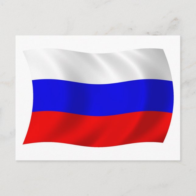 Carte postale du drapeau de la Russie (Devant)