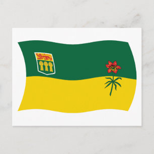 Carte postale du drapeau de la Saskatchewan
