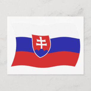 Carte postale du drapeau de la Slovaquie
