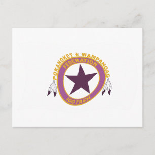 Carte postale du drapeau de la tribu Wampanoag