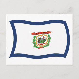 Carte postale du drapeau de la Virginie-Occidental