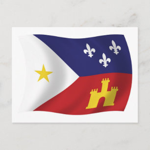 Carte postale du drapeau de l'Acadiana