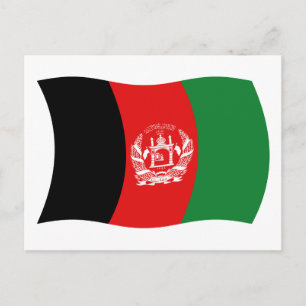 Carte postale du drapeau de l'Afghanistan