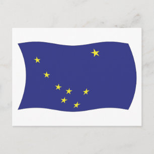 Carte postale du drapeau de l'Alaska