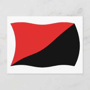 Carte postale du drapeau de l'anarcho-syndicalisme