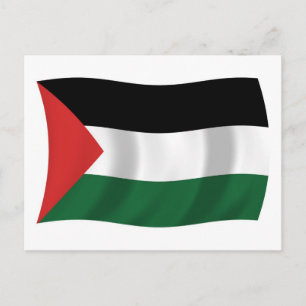 Carte postale du drapeau de l'Autorité palestinien