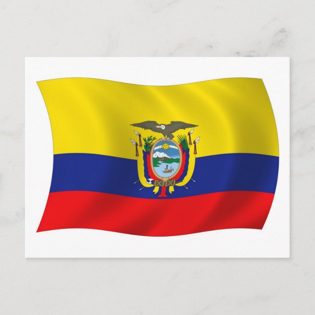 Carte postale du drapeau de l'Équateur (Devant)