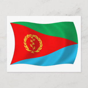 Carte postale du drapeau de l'Érythrée