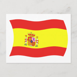 Carte postale du drapeau de l'Espagne